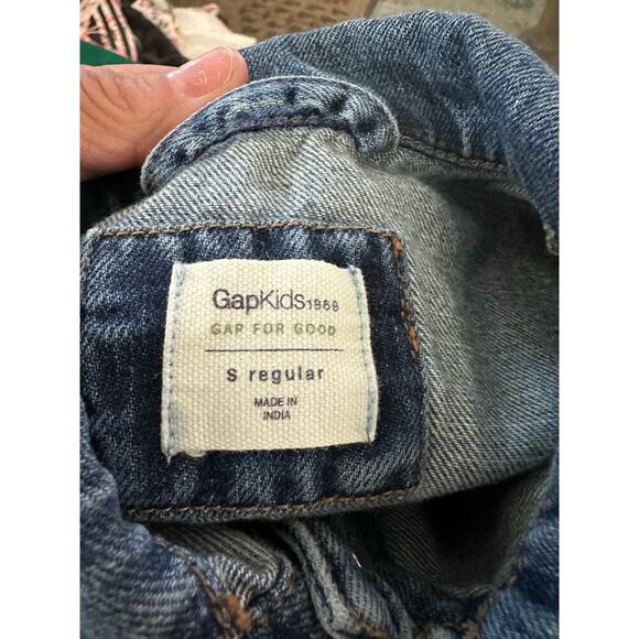 Gap Kids Blue 100% Cotton Button Front Denim Vest Size Small - Picture 7 of 9
